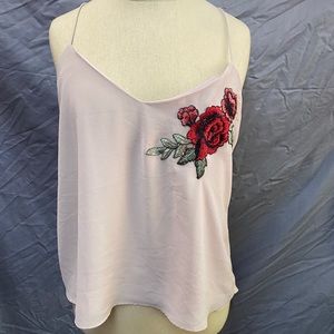 Embroidered Floral Tank Top